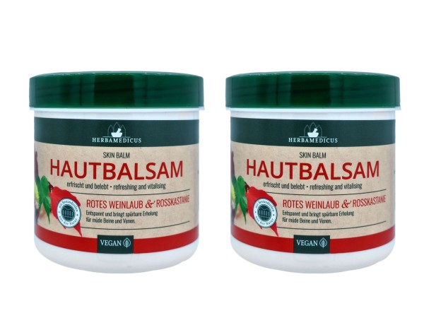 Herbamedicus Rotes Weinlaub & Rosskastanie Hautbalsam (2 x 250 ml)